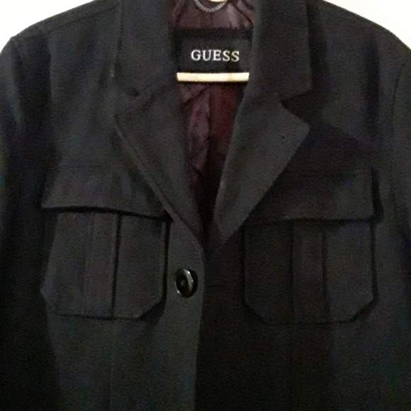 Guess Mens Wool Pea Coat - Picture 5 of 6